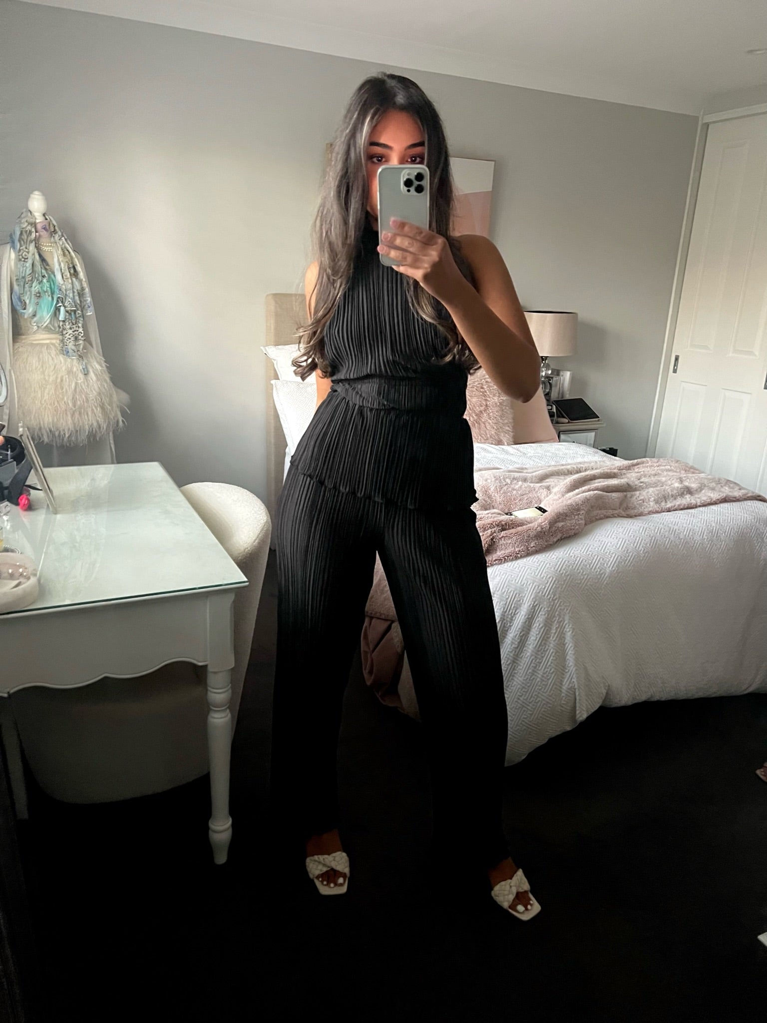 Roma Plisse Set | Black