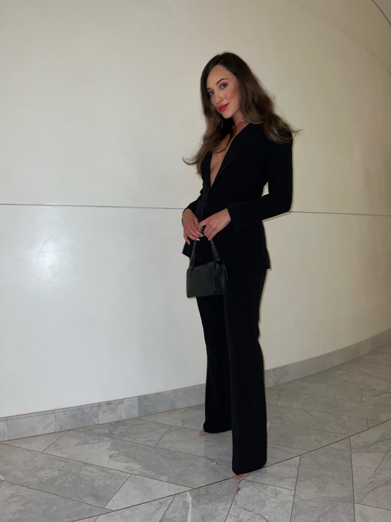 Stefania Black Suit Set