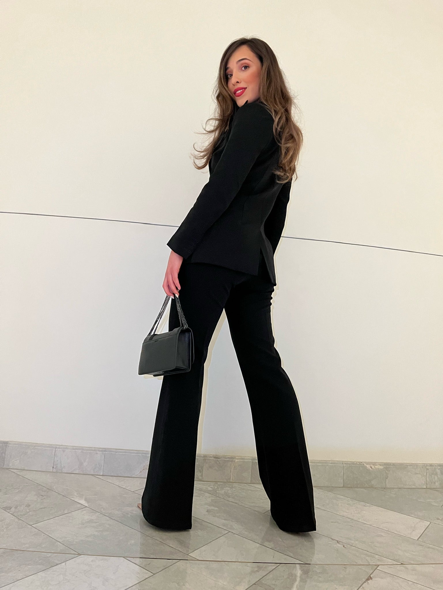 Stefania Black Suit Set